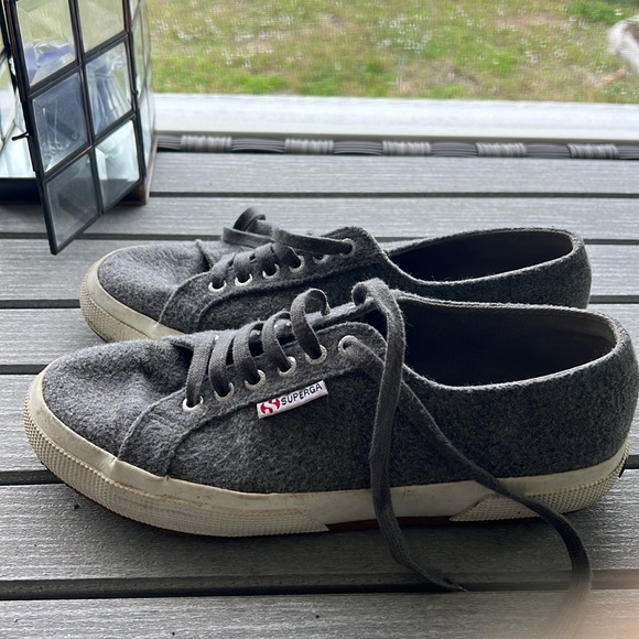 Women’s Superga Charcoal Grey wool blend sneakers size 9. Exc pre-worn cond. - Picture 7 of 12